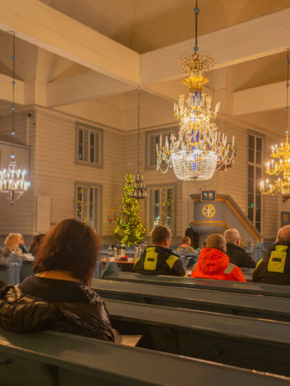 Joulukirkko Lappeen Marian kirkossa.