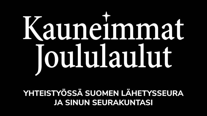 teksti kauneimmat joululaulut mustalla pohjalla