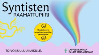 Värikäs mainos syntisten raamattupiiri. Noudatamme turvallisemman tilan periaatteita.